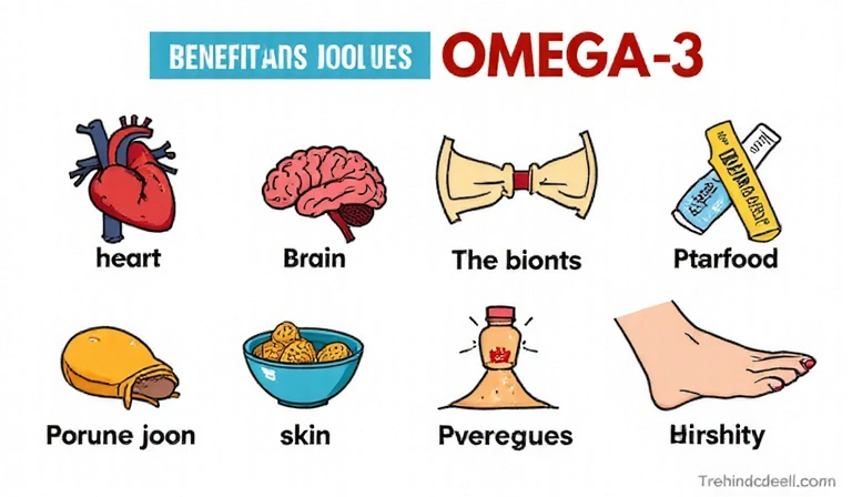 Diagramma dei benefici degli Omega-3